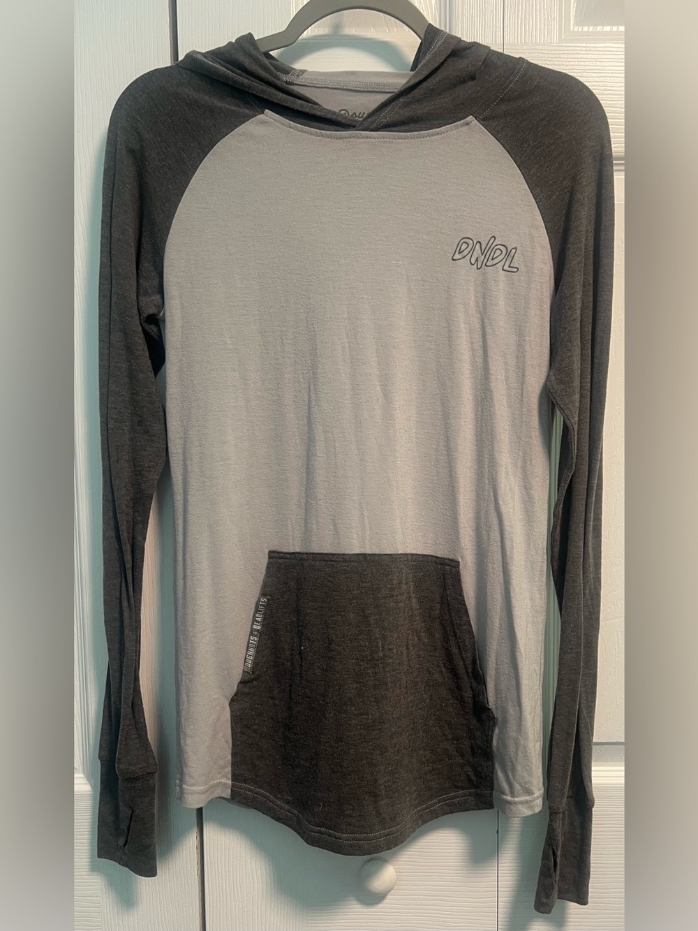 Doughnuts & Deadlifts (DNDL) Raglan Pullover Hoodie Shirt